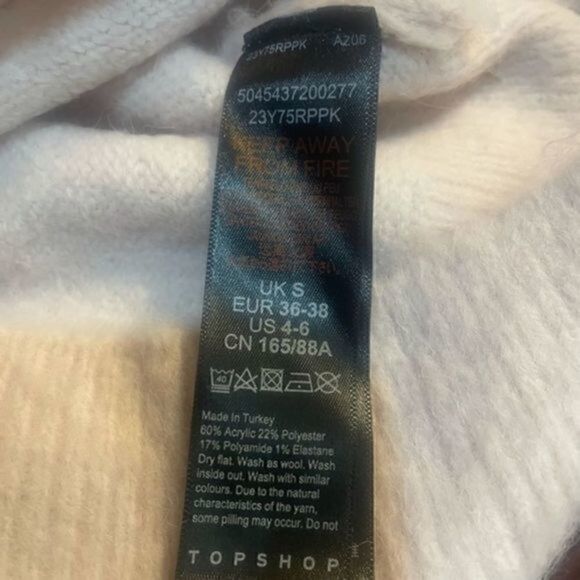 Topshop Brushed Bardot Double V-Neck Pink Sweater - Picture 5 of 9